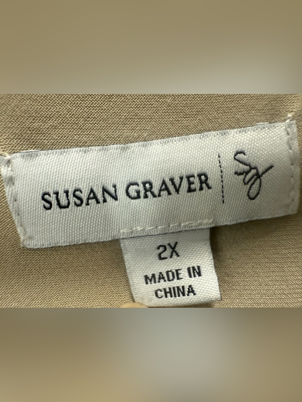 Susan Graver Triple Layered Tiered Cream Liquid Knit Top blouse Sz(2X) - Picture 4 of 4